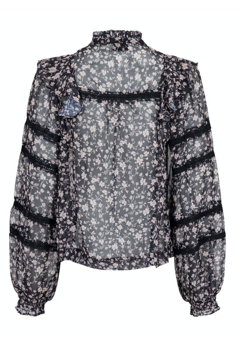 Neo Noir - Bluse - Aroma Fleur Sombre Blouse - Black