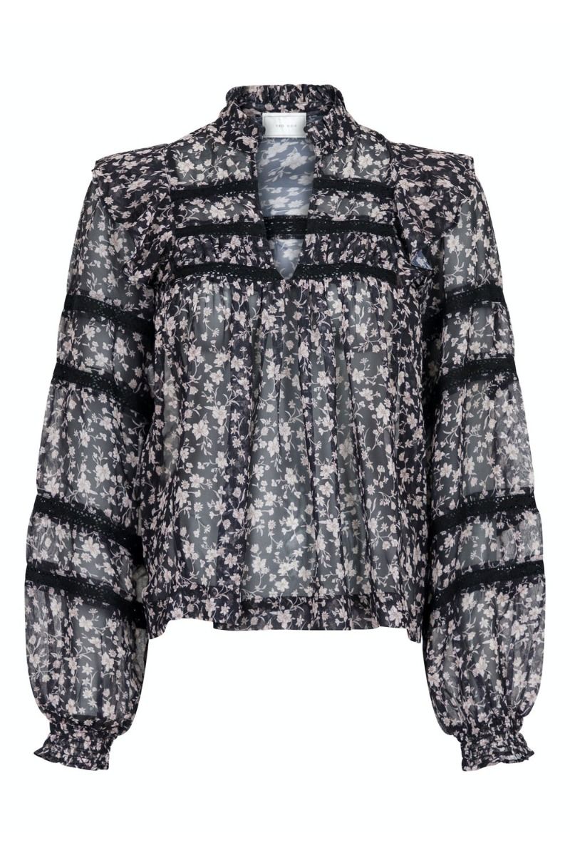 Neo Noir - Bluse - Aroma Fleur Sombre Blouse - Black
