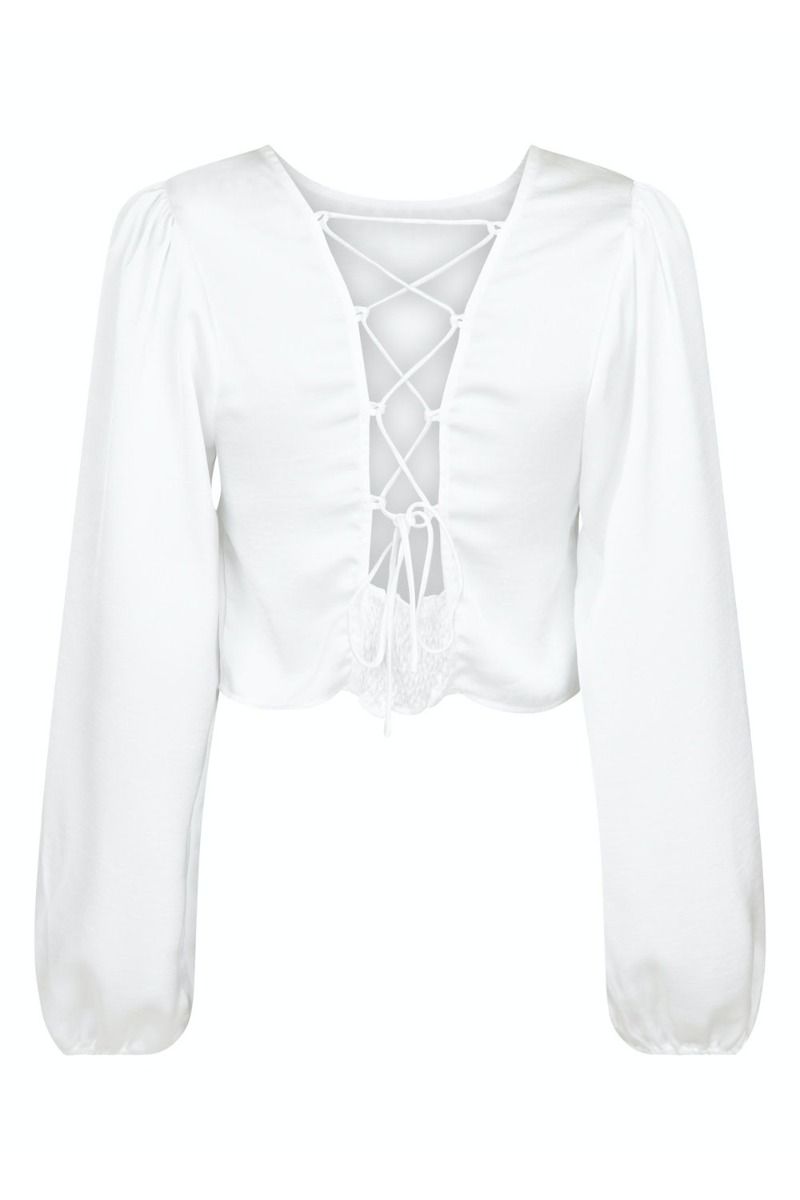 Neo Noir - Bluse - Aura Heavy Sateen Blouse - White