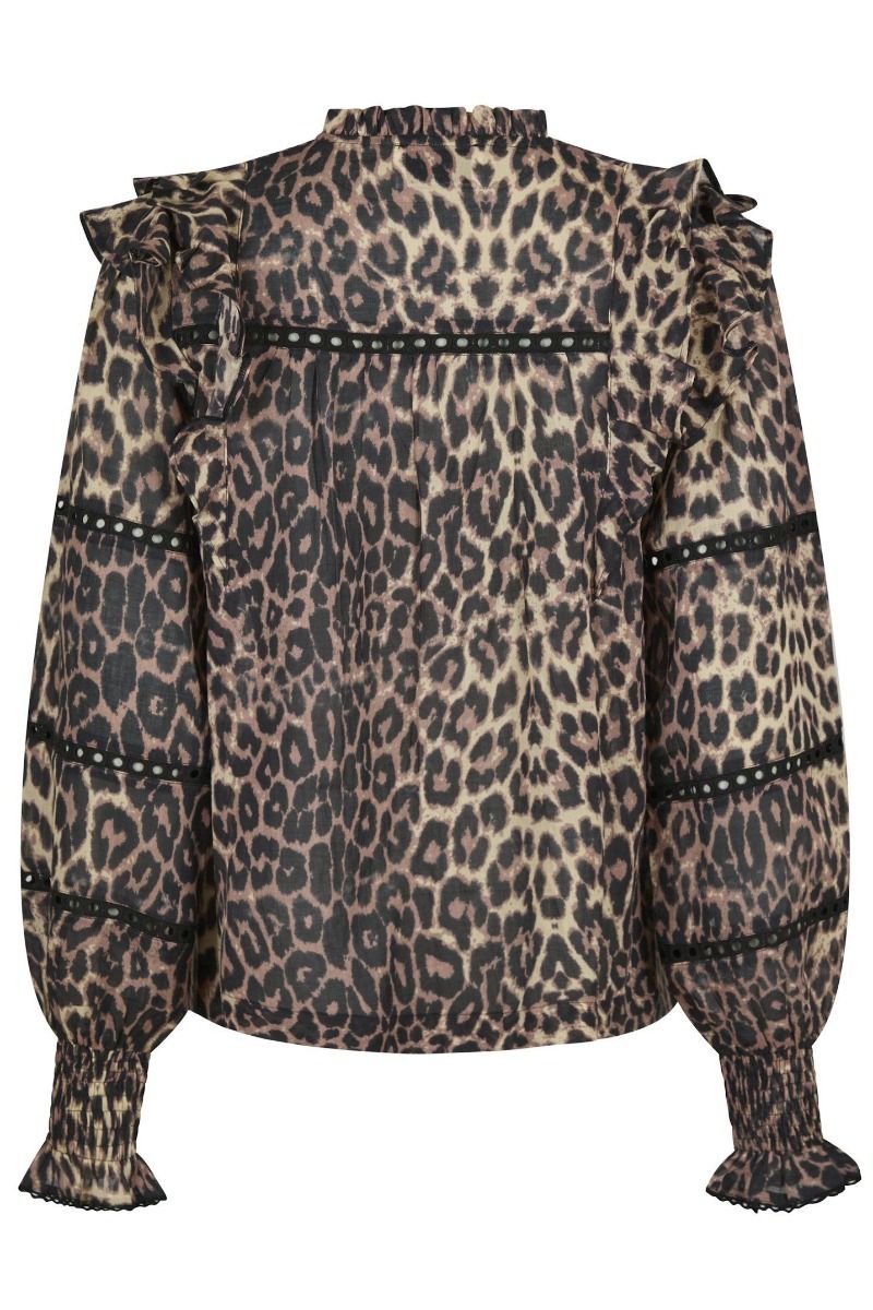 Neo Noir - Bluse - Aurika Leo Voile Blouse - Leopard