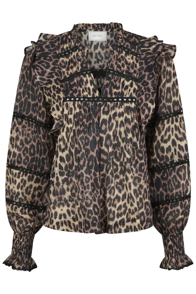 Neo Noir - Bluse - Aurika Leo Voile Blouse - Leopard