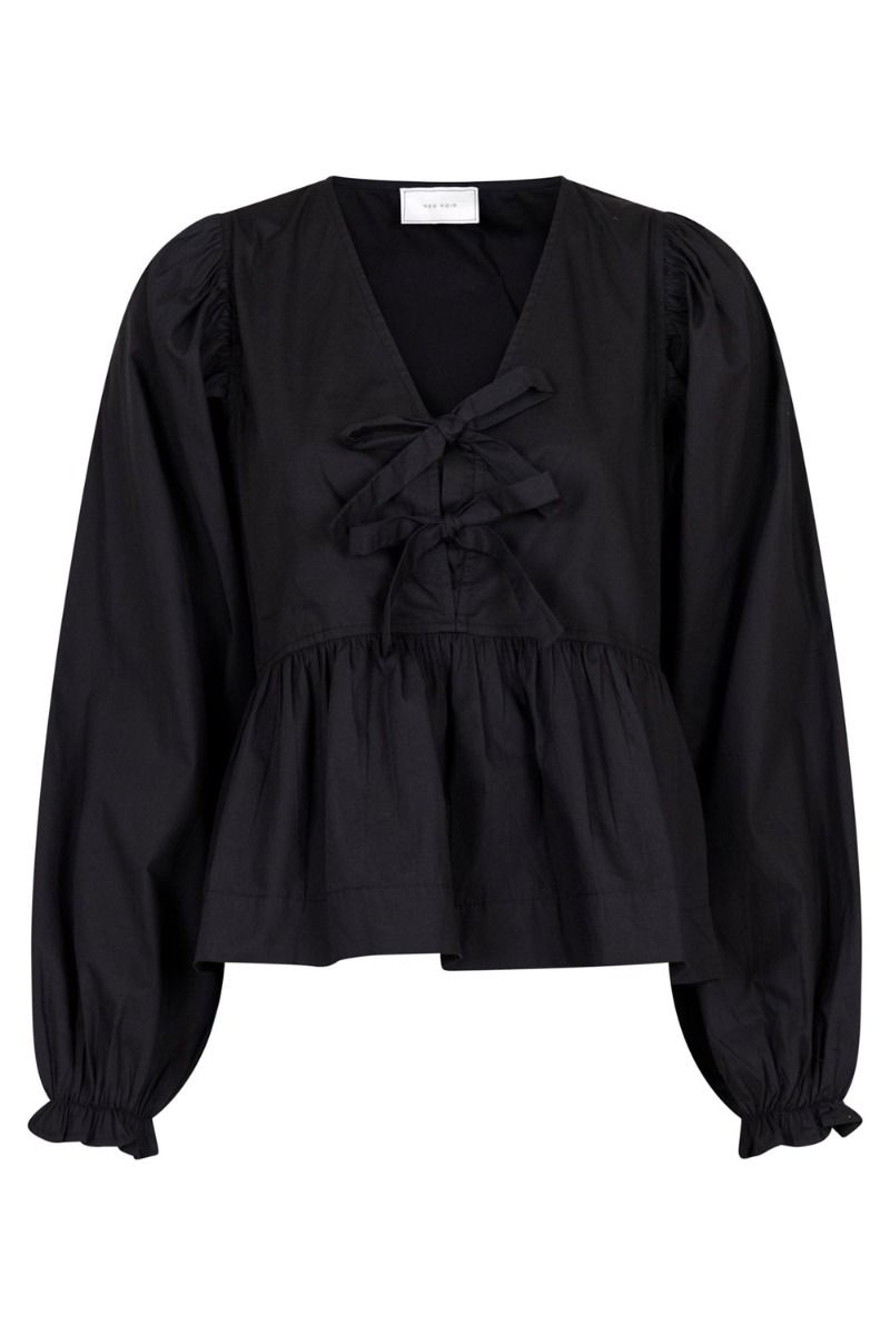 Neo Noir - Bluse - Bessie C Poplin Blouse - Black
