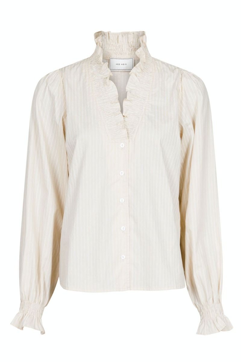 Neo Noir - Skjorte - Brielle Single Stripe Blouse - Sand
