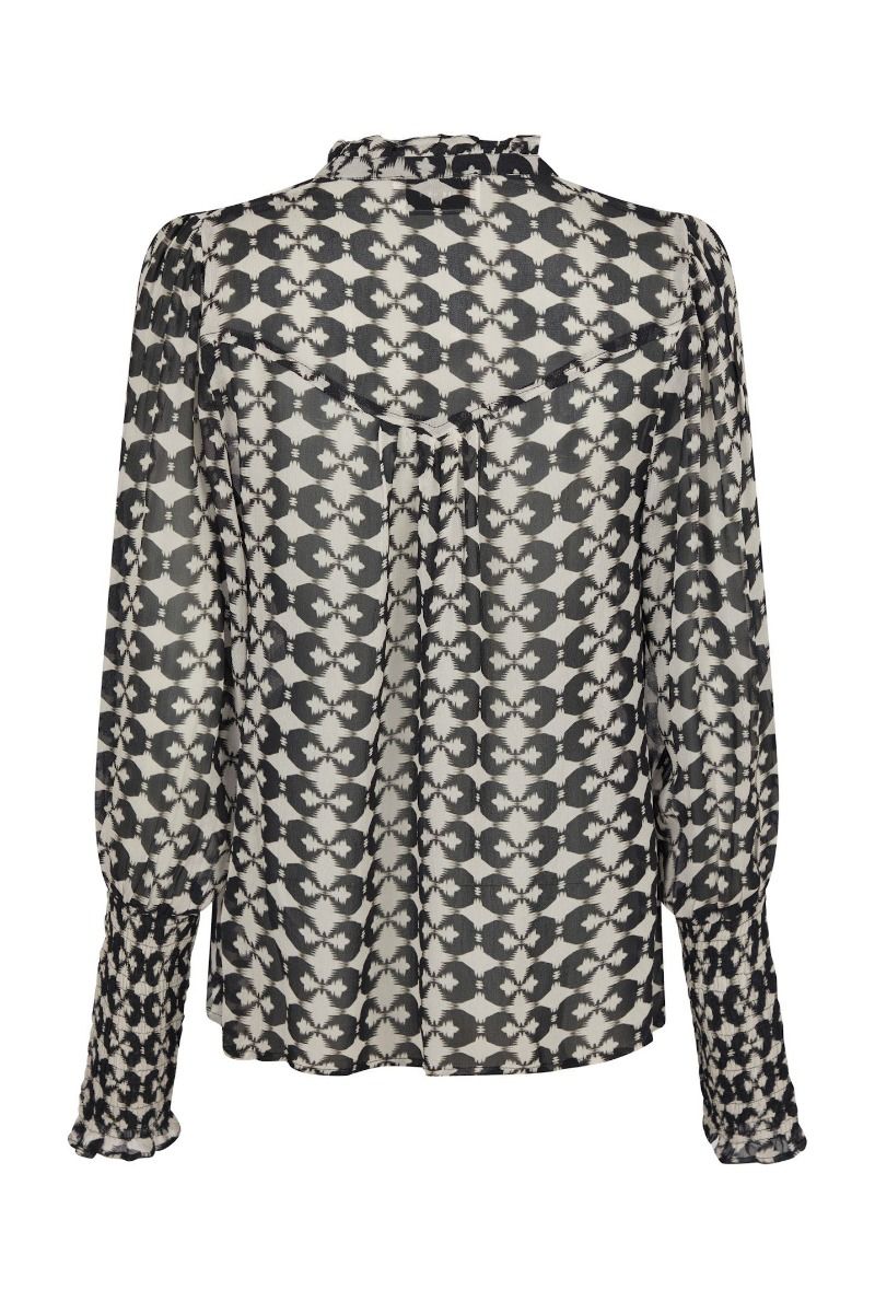 Neo Noir - Bluse - Camisa Graphic Print Blouse - Black