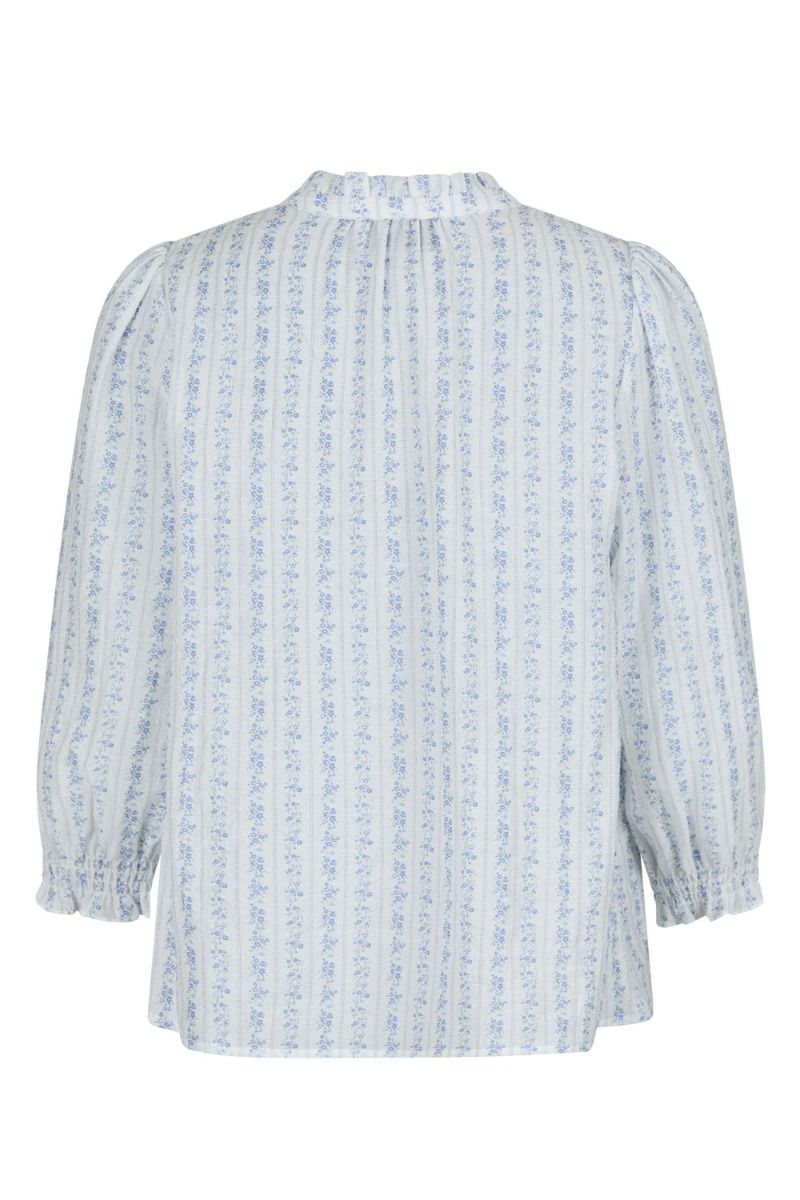 Neo Noir - Bluse - Carlie Flower Stripe Blouse - Blue