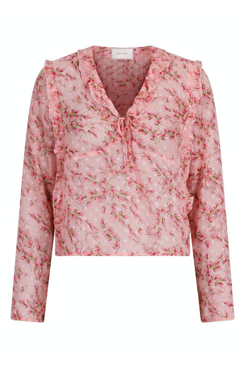 Neo Noir - Bluse - Carola Dot Print Blouse - Rose