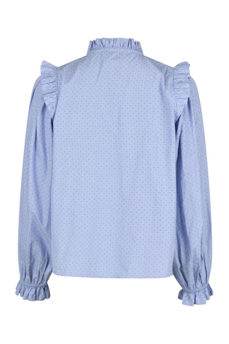 Neo Noir - Skjorte - Charly Mini Dot Blouse - Light Blue