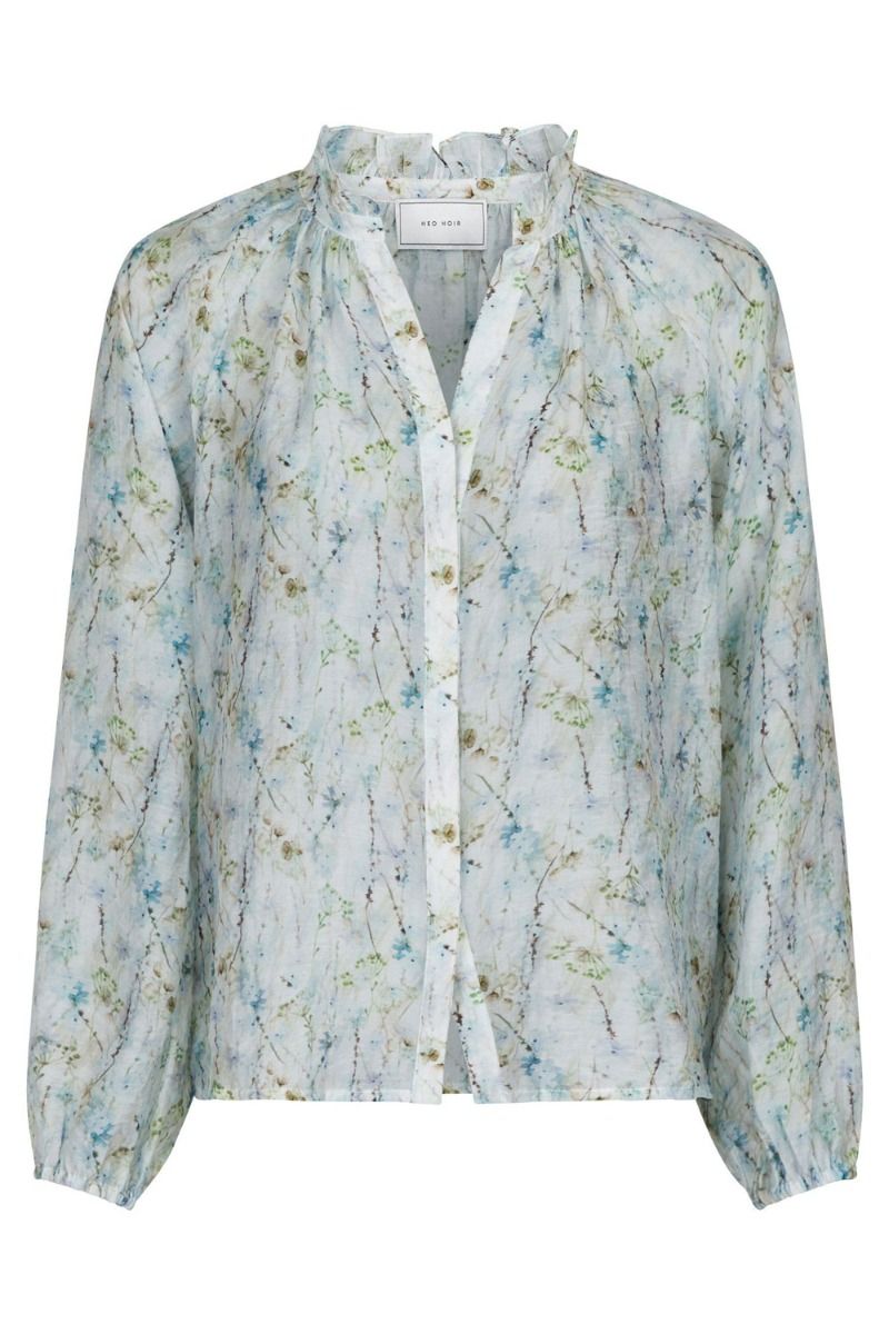 Neo Noir - Bluse - Cobie Whispering Blooms Blouse - Light Blue