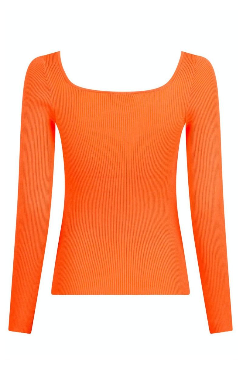 Neo Noir - Bluse - Corine Knit Blouse - Orange