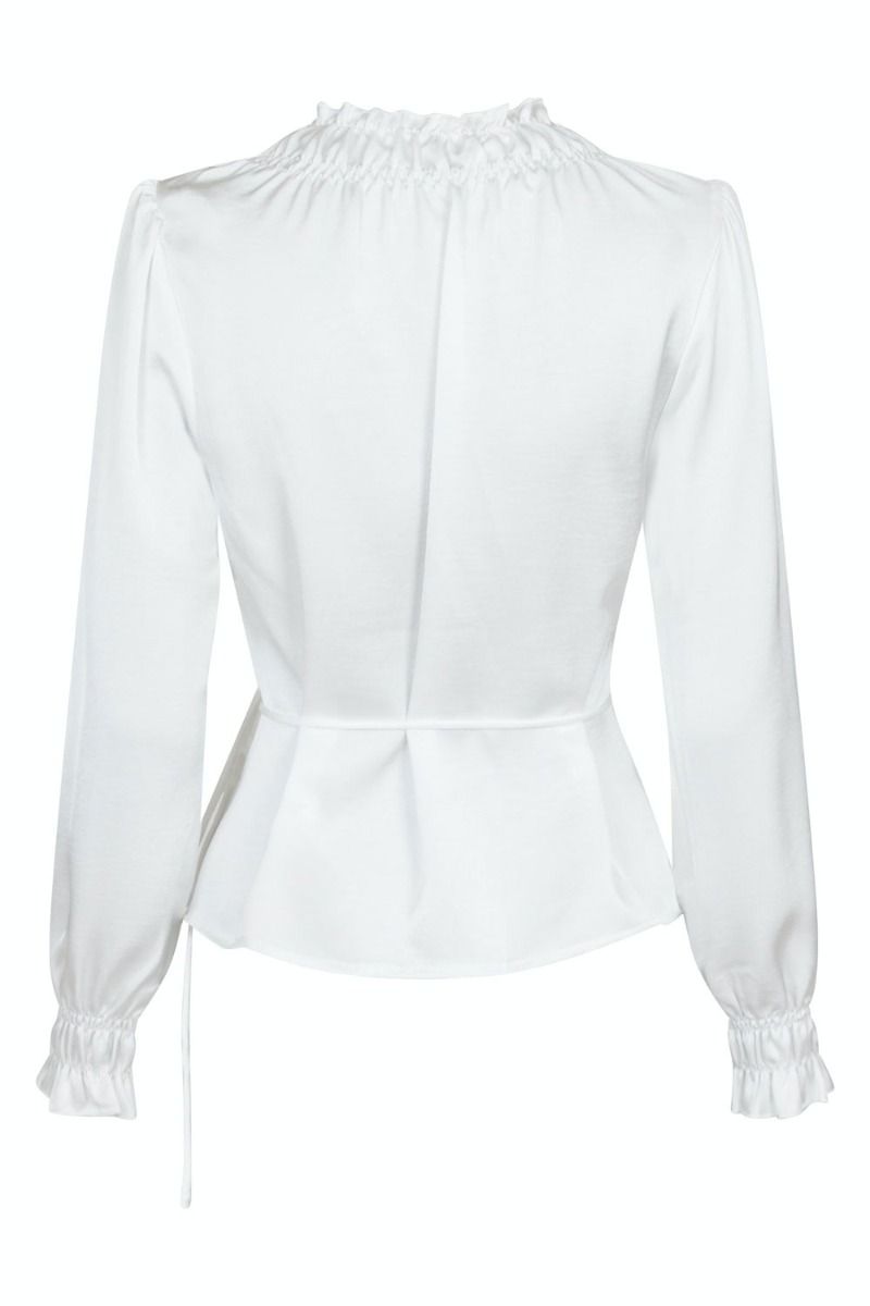 Neo Noir - Bluse - Dessy Heavy Sateen Blouse - White
