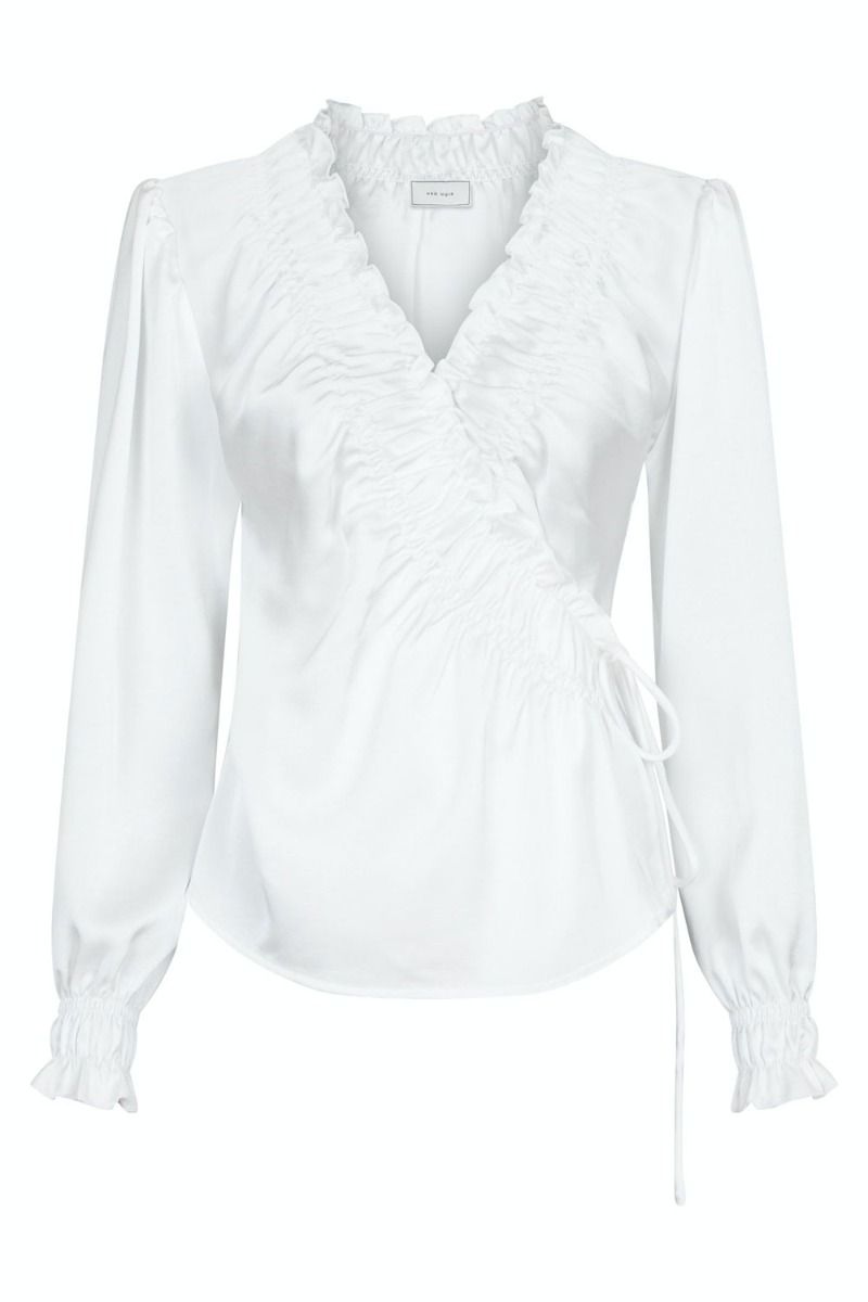 Neo Noir - Bluse - Dessy Heavy Sateen Blouse - White