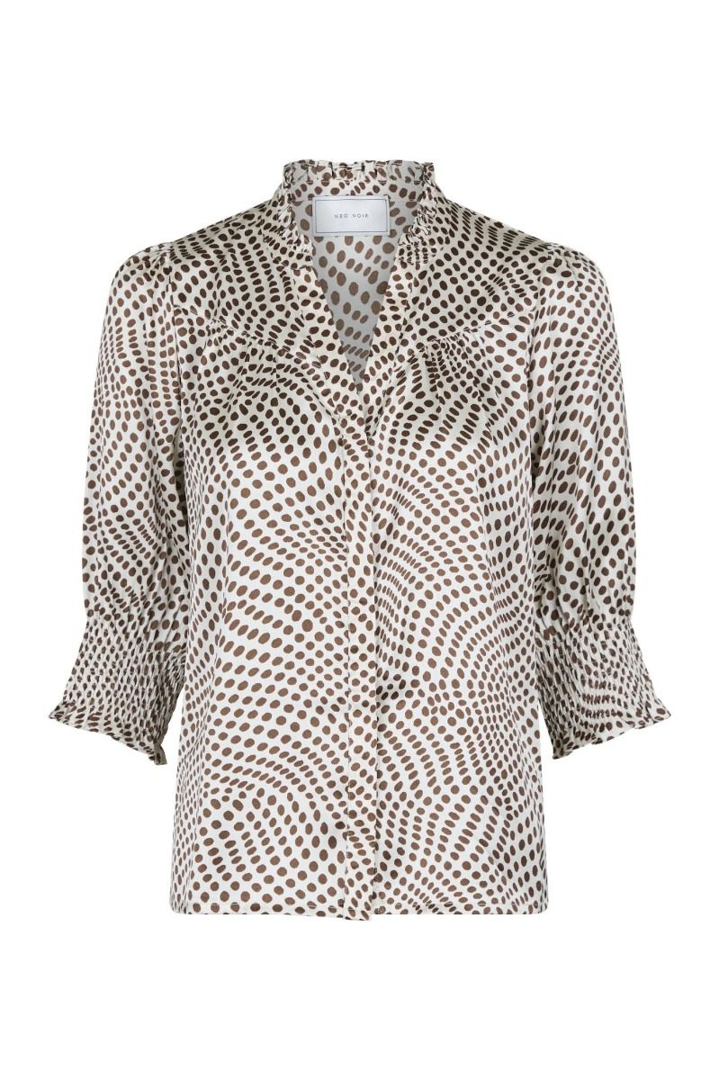 Neo Noir - Bluse - Diana Vibrant Dot Blouse - Brown