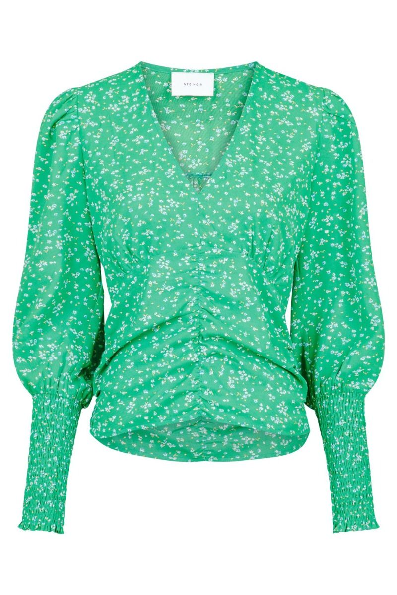 Neo Noir - Bluse - Elani Flower Burst - Green 