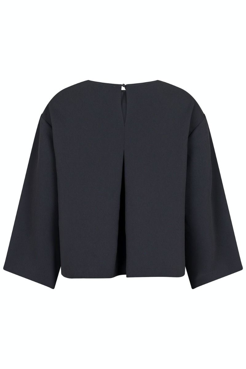 Neo Noir - Bluse - Elio Crepe Blouse - Steel Grey