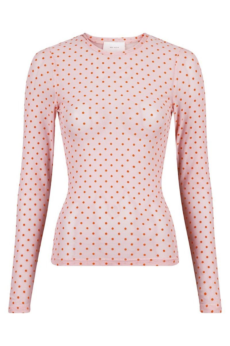 Neo Noir - Bluse - Ella Mesh Dot Blouse - Rose