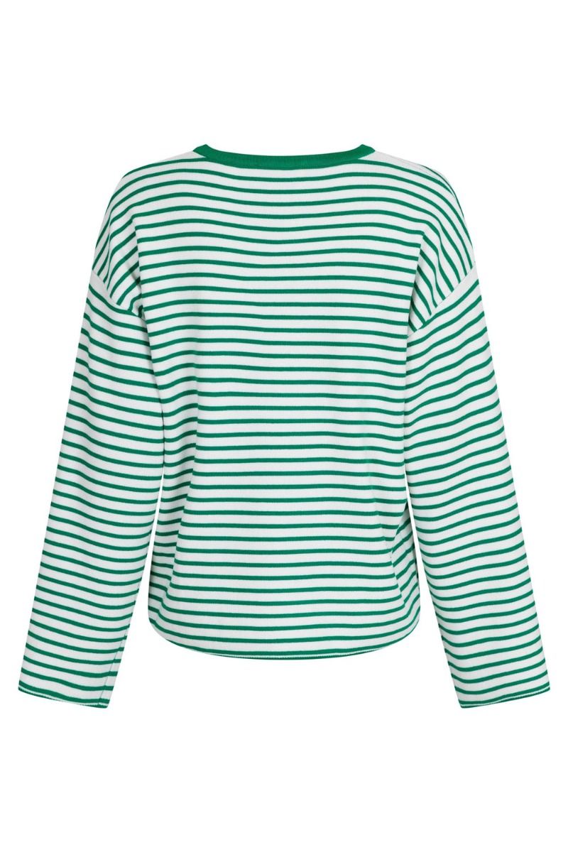 Neo Noir - Bluse - Enna Stripe Knit Blouse - Green