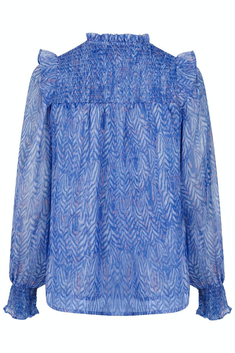 Neo Noir - Bluse - Filja Swirl Mix Blouse - Blue