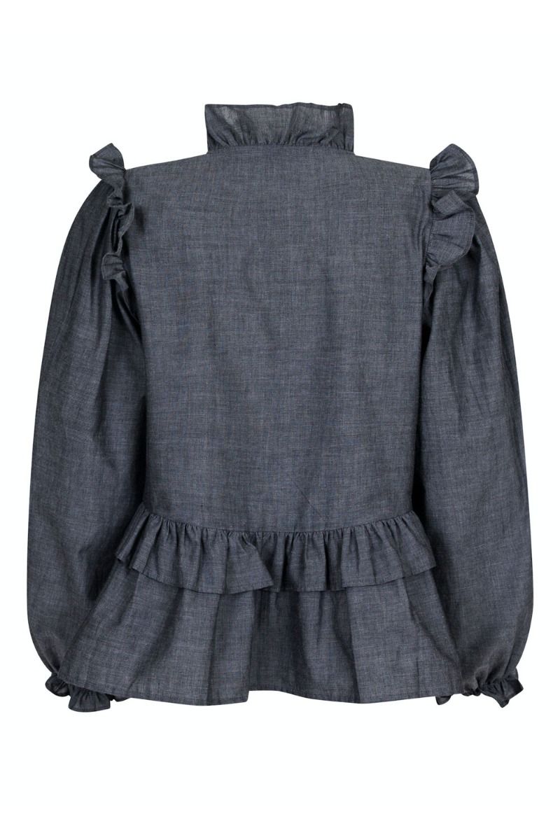Neo Noir - Bluse - Hawaii Chambray Blouse - Black