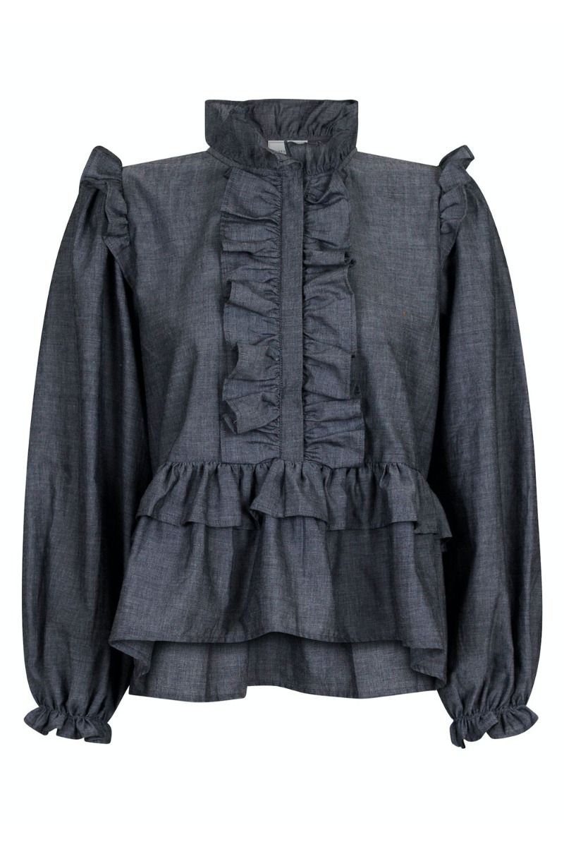 Neo Noir - Bluse - Hawaii Chambray Blouse - Black