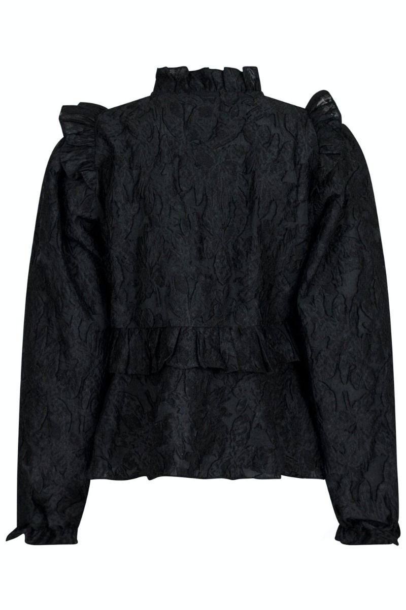 Neo Noir - Bluse - Hawaii Flower Blouse - Black