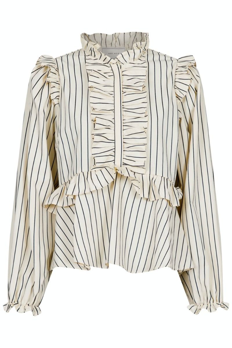 Neo Noir - Bluse - Hawaii Stripe Blouse - Creme