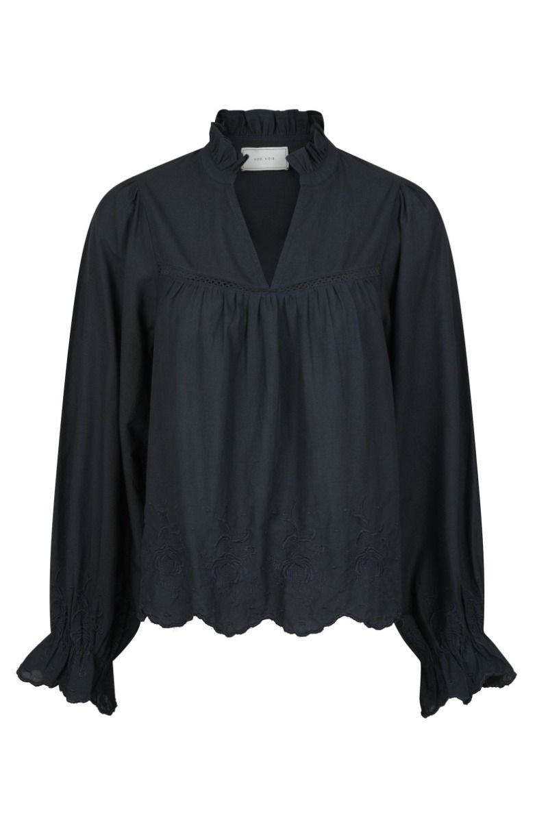 Neo Noir - Bluse - Heline Emb Blouse - Navy