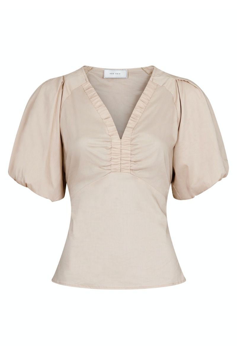 Neo Noir - Bluse - Irina Poplin Blouse - Dark Sand