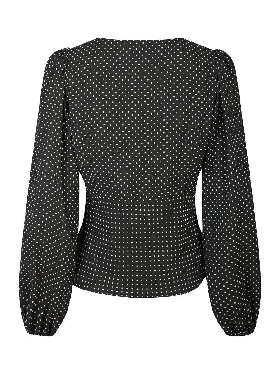 Neo Noir - Bluse - Jane Dot Blouse - Black
