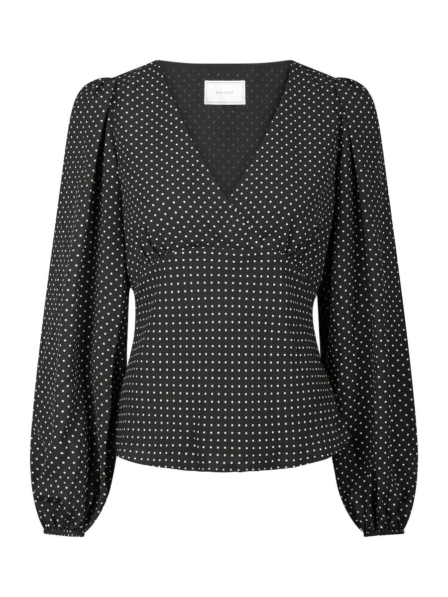 Neo Noir - Bluse - Jane Dot Blouse - Black