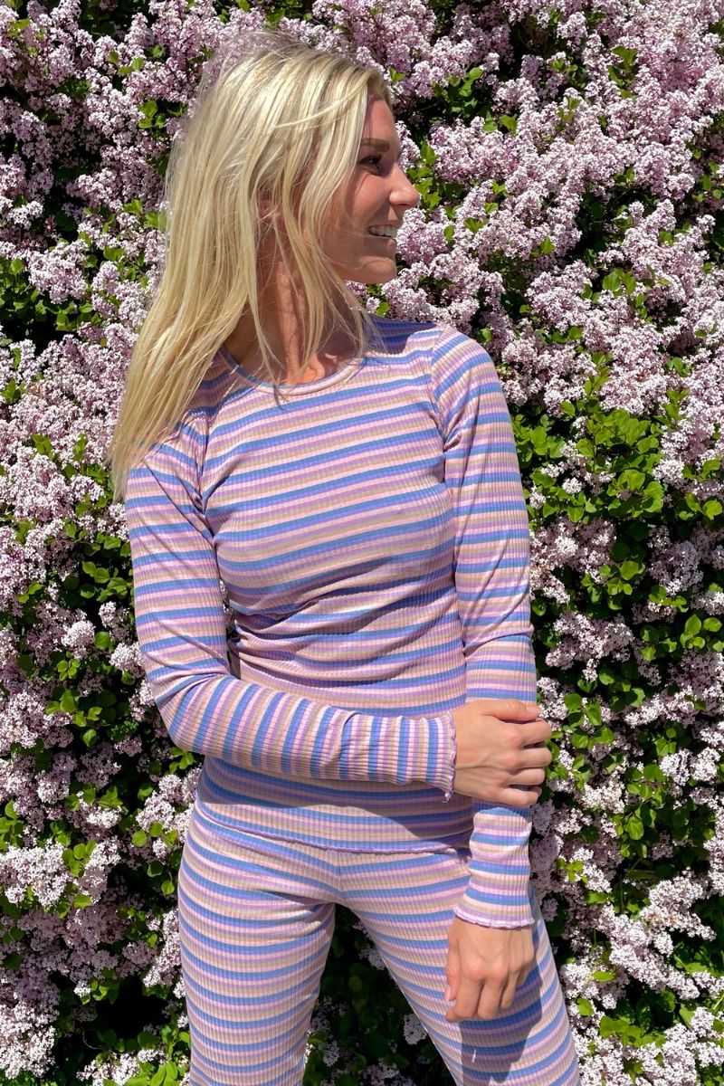 Neo Noir - Bluse - Jose Rib Blouse - Lavender