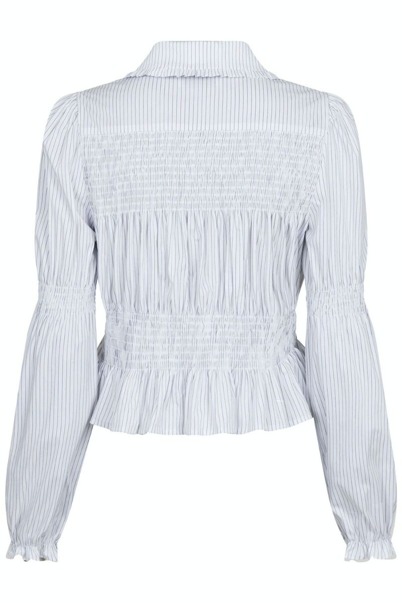 Neo Noir - Skjorte - Kella Stripe Smock Shirt - White