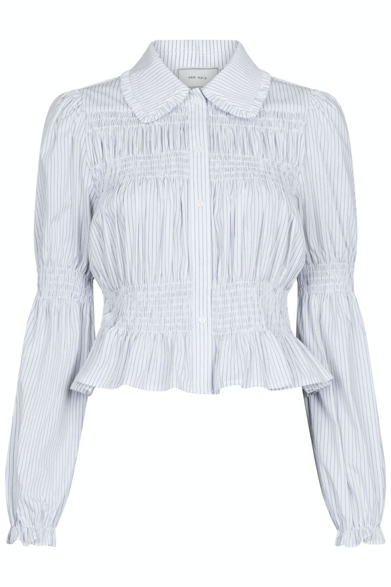 Neo Noir - Skjorte - Kella Stripe Smock Shirt - White