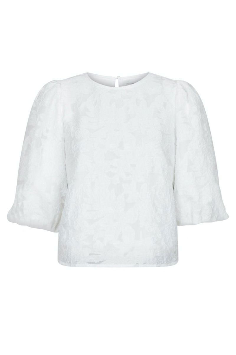 Neo Noir - Bluse - Lava Brocade Blouse - Off White