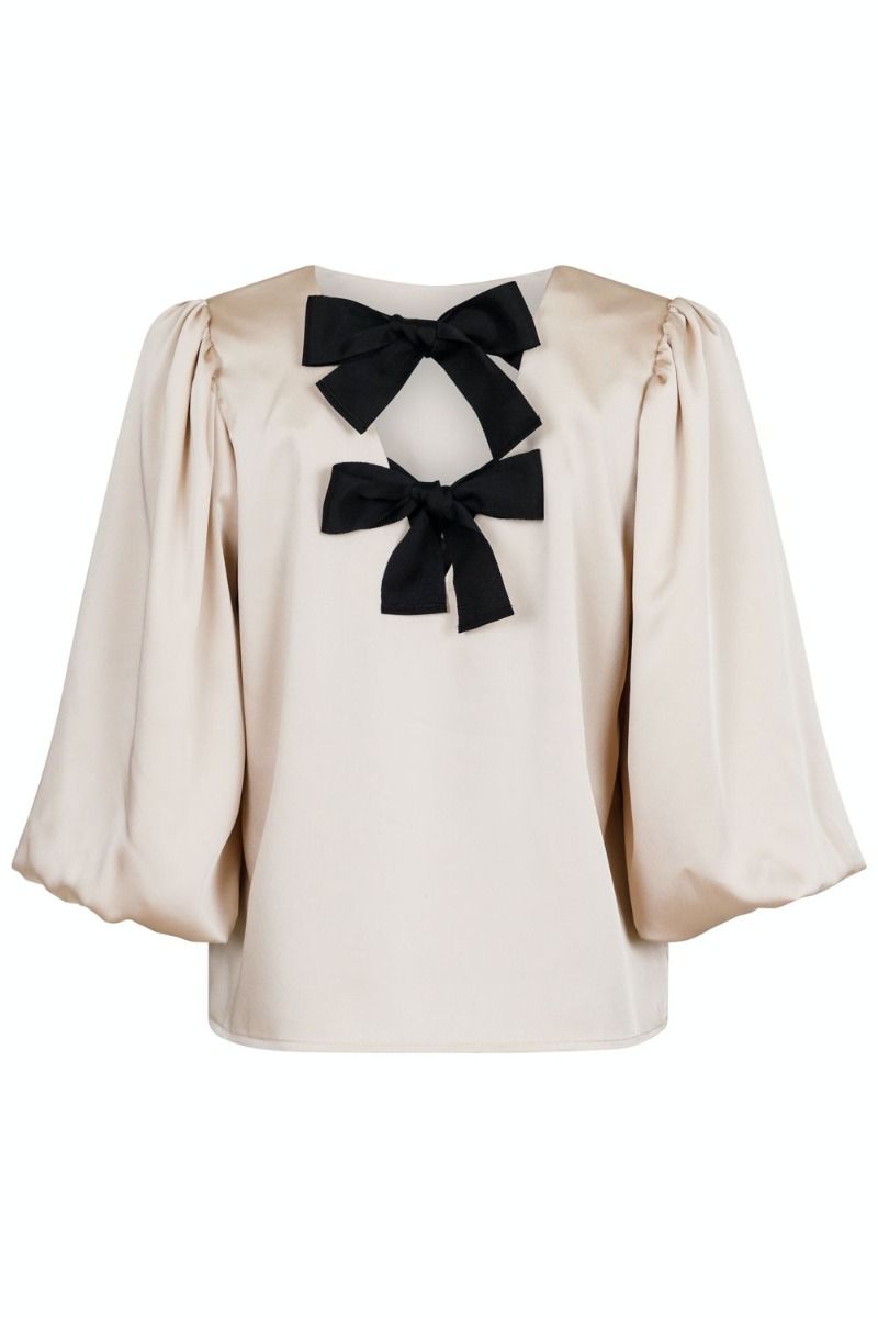 Neo Noir - Bluse - Lorraine Soft Satin Blouse - Champagne
