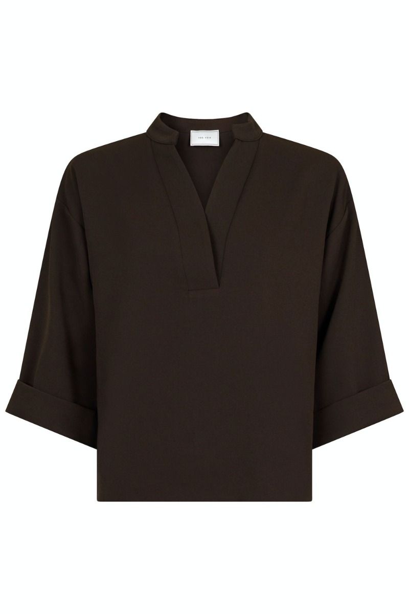 Neo Noir - Bluse - Luma Crepe Blouse - Brown