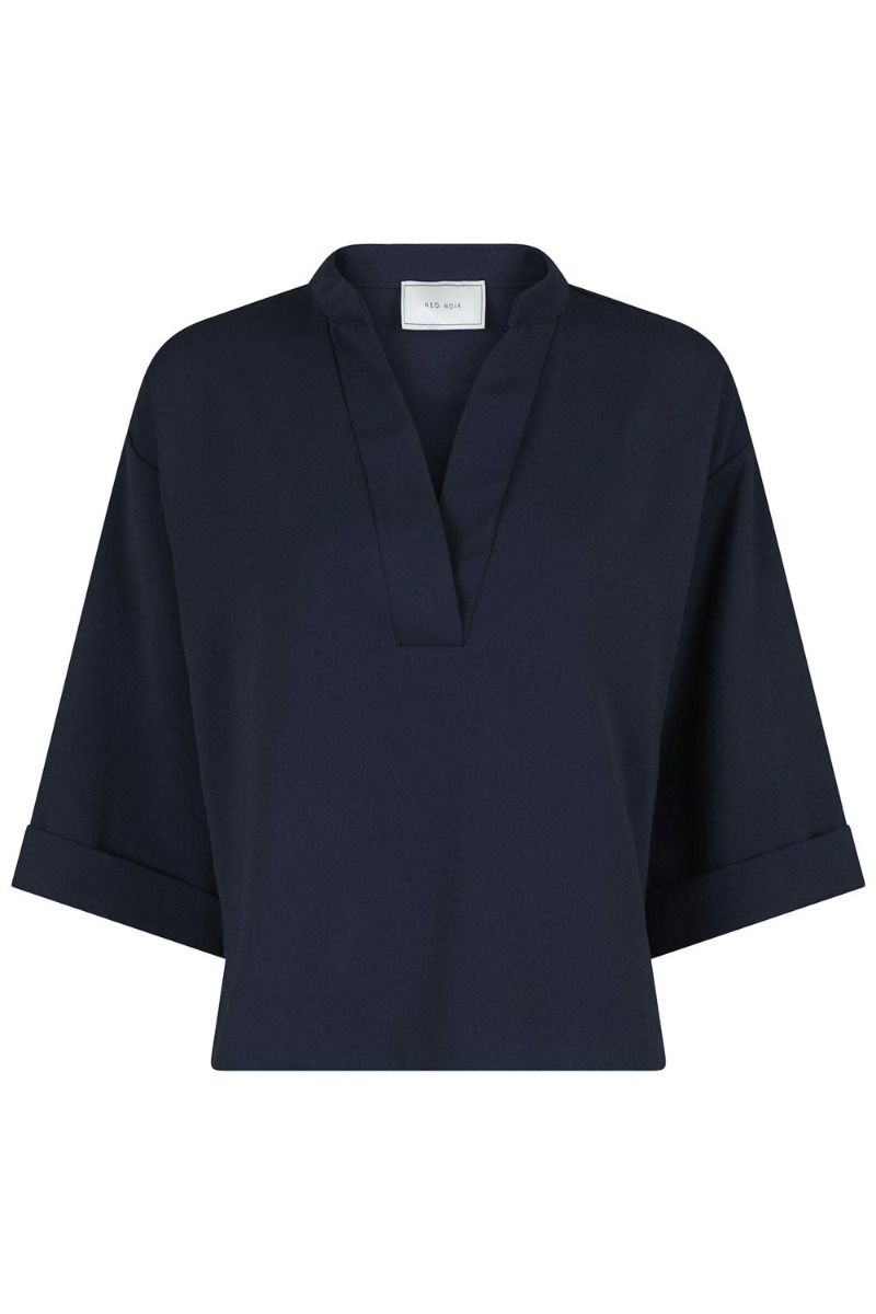 Neo Noir - Bluse - Luma Crepe Blouse - Navy