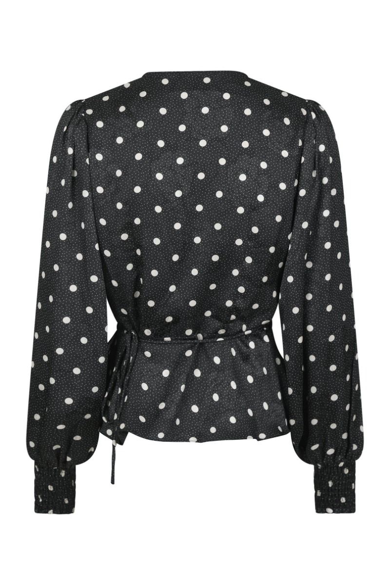 Neo Noir - Bluse - Merry Retro Dot Blouse - Black