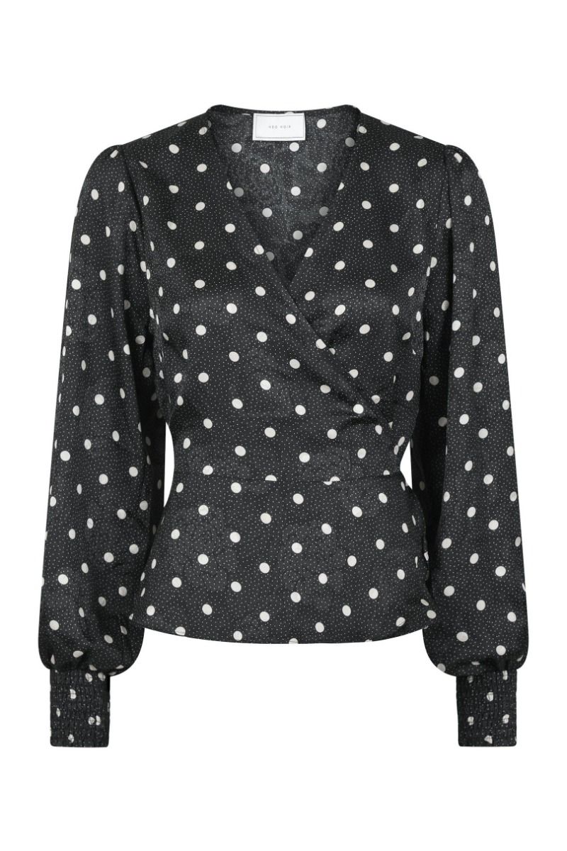 Neo Noir - Bluse - Merry Retro Dot Blouse - Black