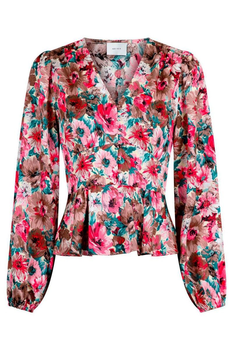 Neo Noir - Bluse - Meryl Flower Candy Blouse - Light Yellow