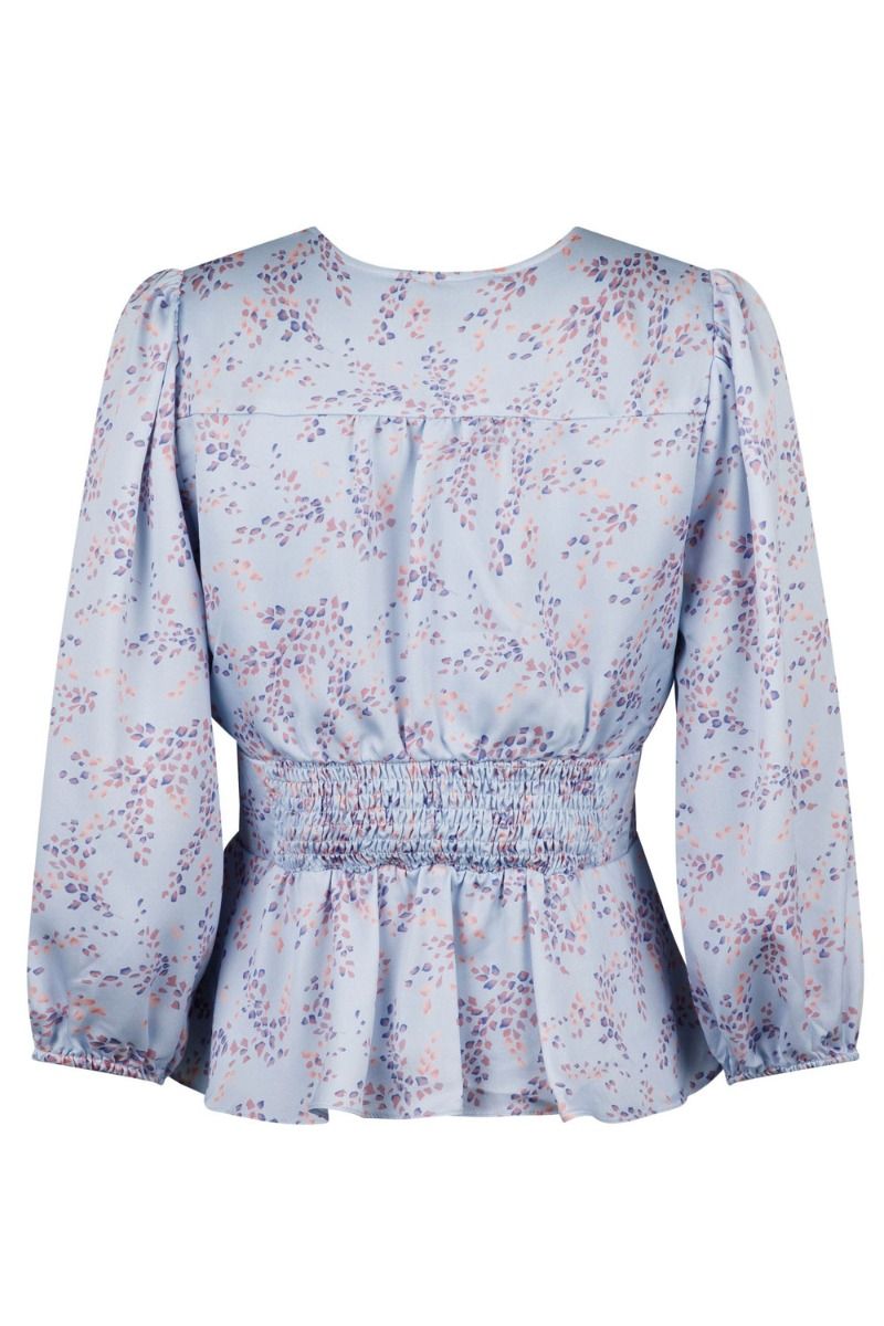 Neo Noir - Bluse - Mirala Mystic Flower Blouse - Light Blue