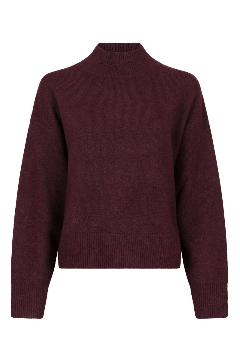 Neo Noir - Strik - Paulina Knit Blouse - Wine