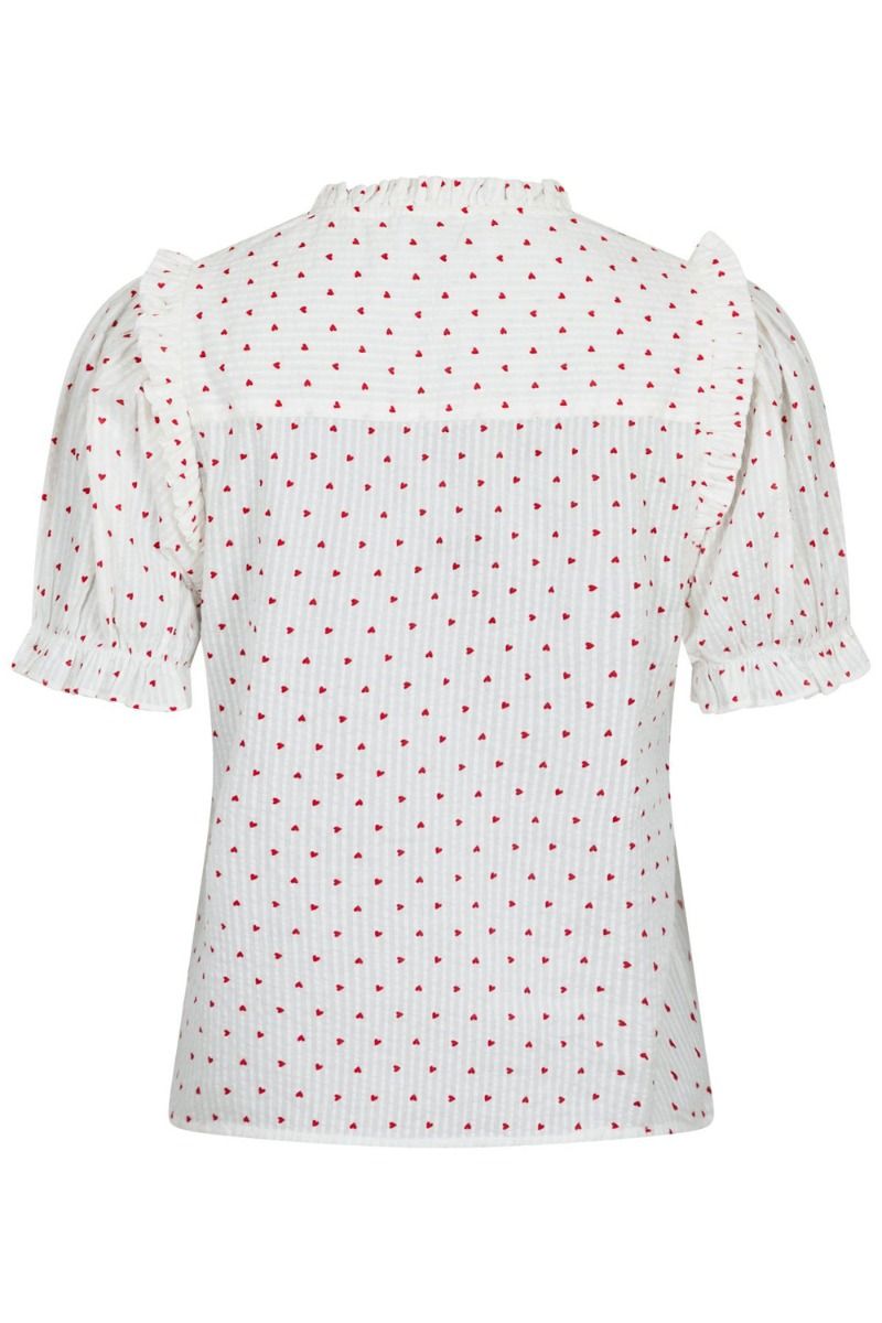 Neo Noir - Bluse - Rosalie Heart Blouse - White