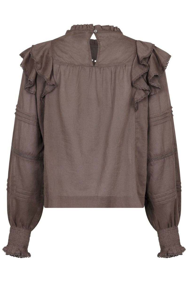 Neo Noir - Bluse - Simkie S Voile Blouse - Light Brown