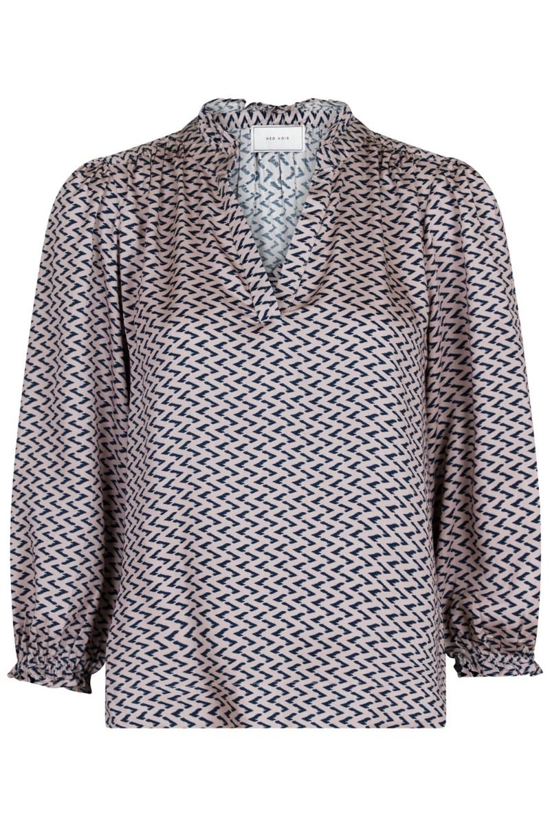 Neo Noir - Bluse - Tara Line Switch Blouse - Navy