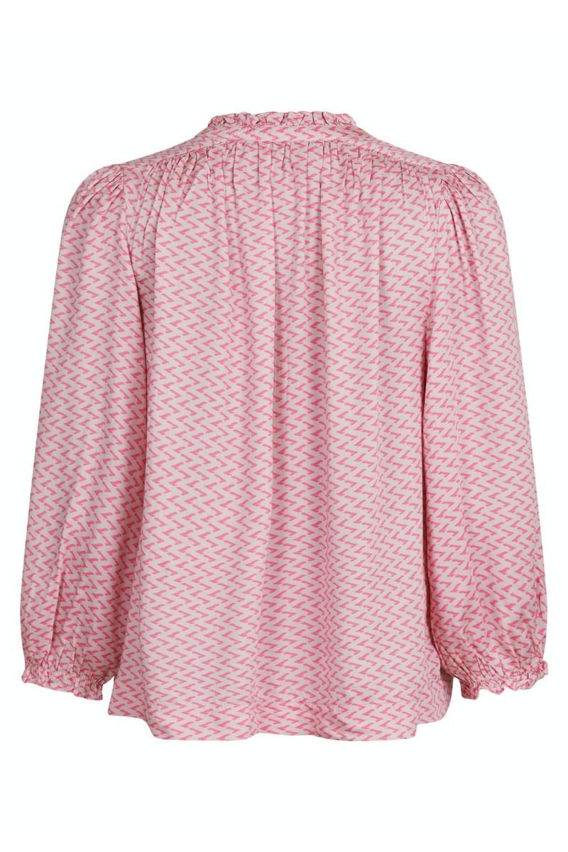 Neo Noir - Bluse - Tara Line Switch Blouse - Pink