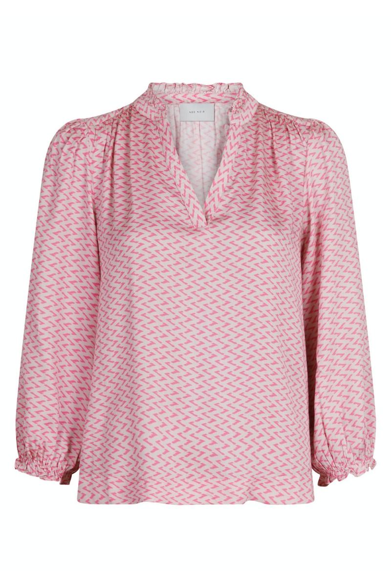 Neo Noir - Bluse - Tara Line Switch Blouse - Pink