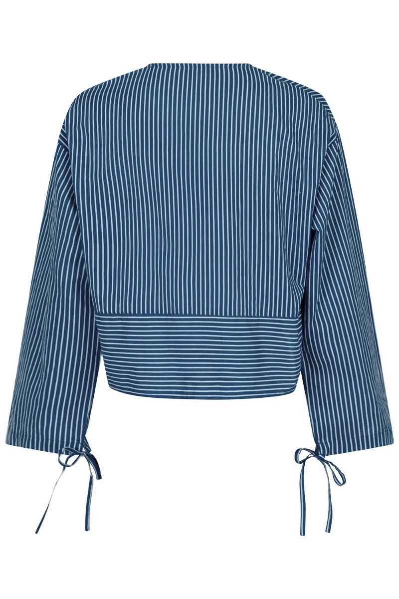 Neo Noir - Bluse - Wanda Stripe Shirt - Blue