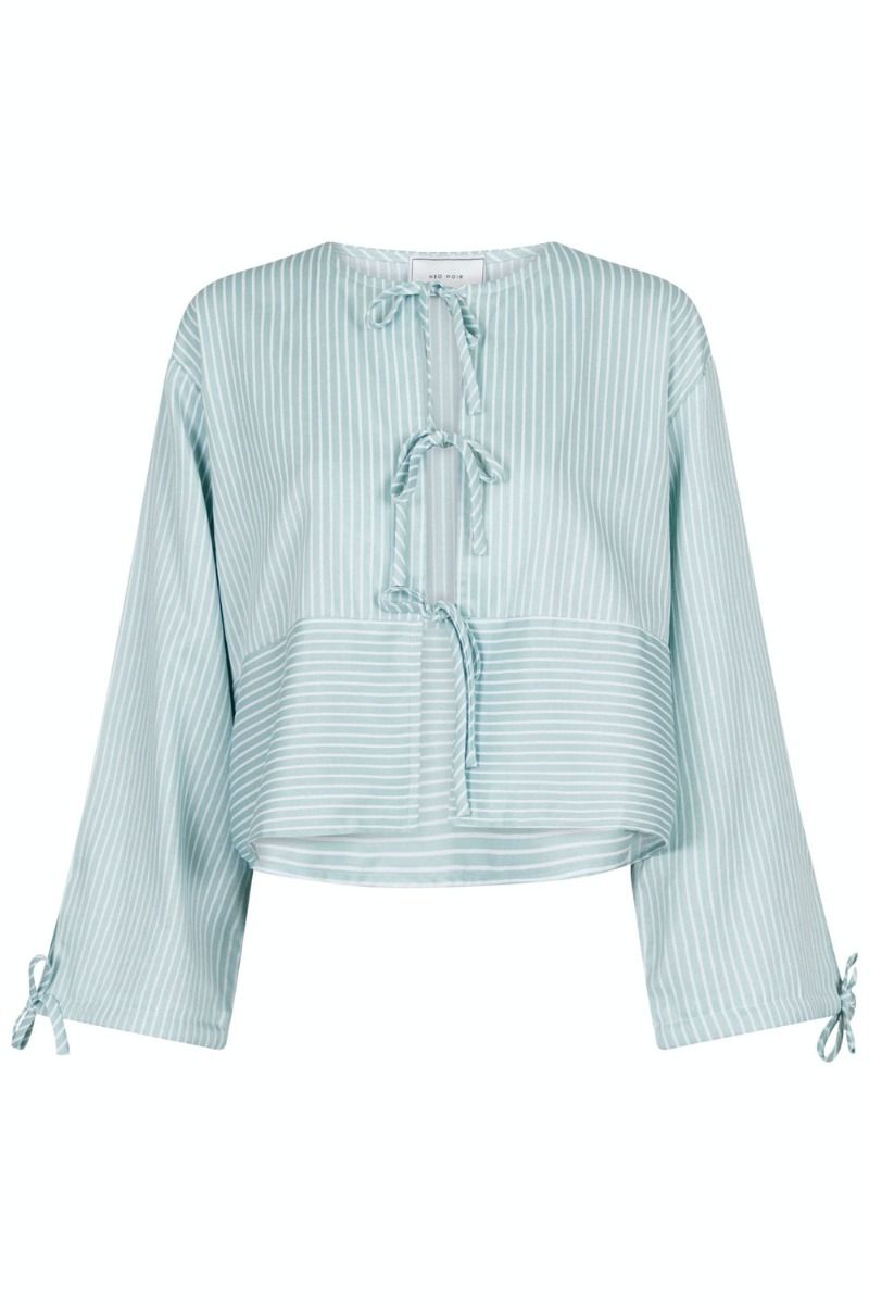 Neo Noir - Bluse - Wanda Stripe Shirt - Mint