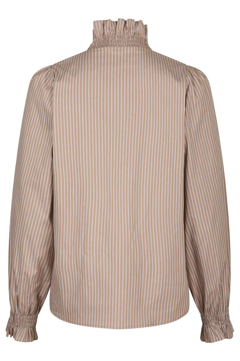 Neo Noir - Skjorte - Brielle Stripe Shirt - Brown