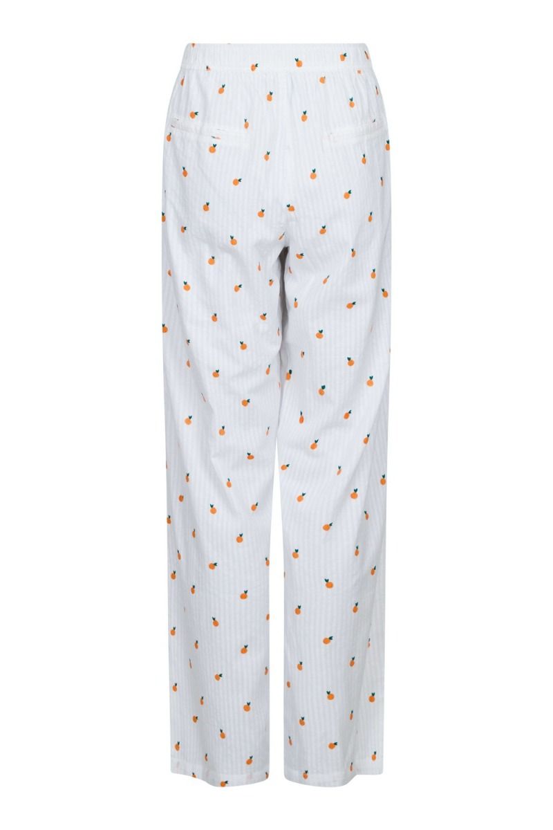 Neo Noir - Bukser - Astra Orange Pants - White